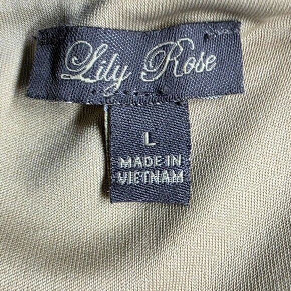 Lily Rose Geometric Black Lace Special Occasion Dress Size Large - Picture 9 of 11